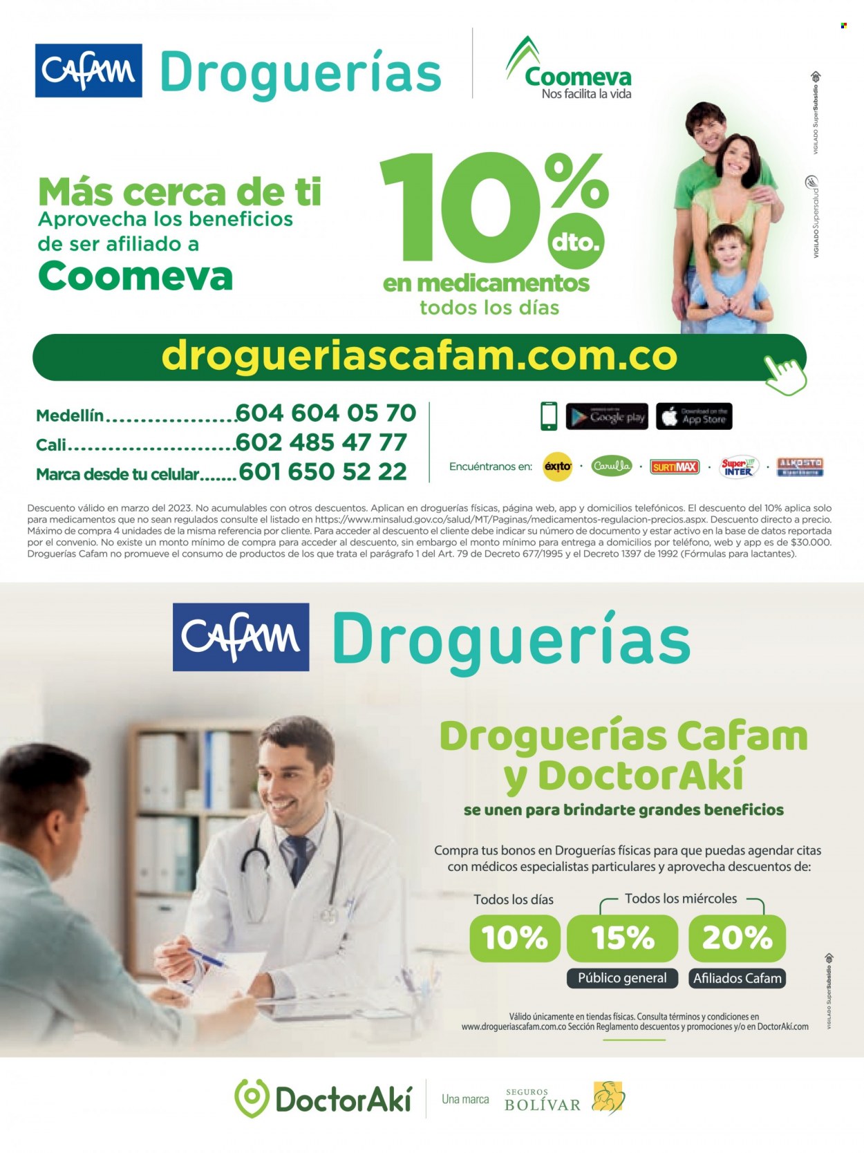 Catálogo Droguerías Cafam - 03.01.2023 - 03.31.2023.