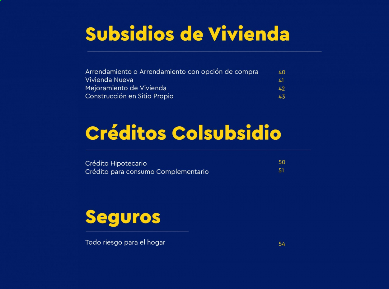 Catálogo Colsubsidio.